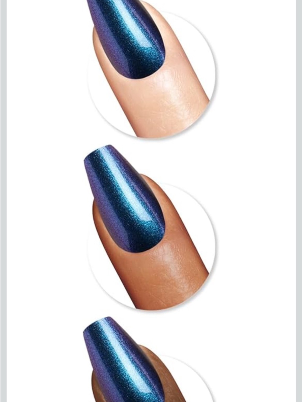 Sally Hansen Perfect Press-On Long Blue Metallic Press-On Nails